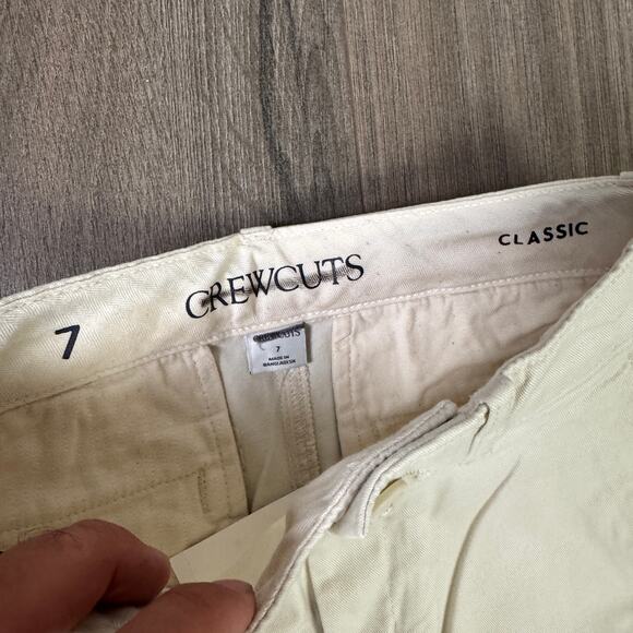 J.Crew Crewcuts Kids Classic Fit Stretch Chino Pants Boys 7 Gray Elastic Waist - Picture 2 of 7